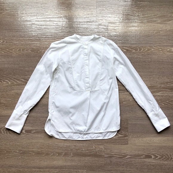 Everlane Tops - Everlane White Long Sleeve Half Button Shirt